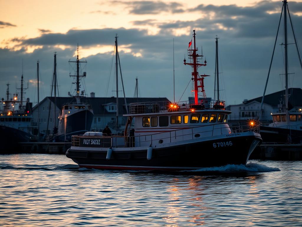 Lodsbåd, dansk havn
